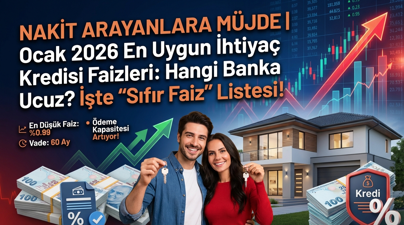 YENİ İHTİYAÇ KREDİLERİYLE NAKDİNİZİ YÖNETİN | En İyi Faiz Oranları ve Bankalar Ocak 2026'da