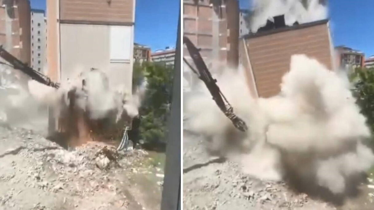 Esenyurt’ta Yıkım Esnasında Bina Aniden Çöktü