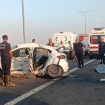Otomobil ile minibus carpisti 2 kisi oldu 8 kisi yaralandi 7h1e7R6g